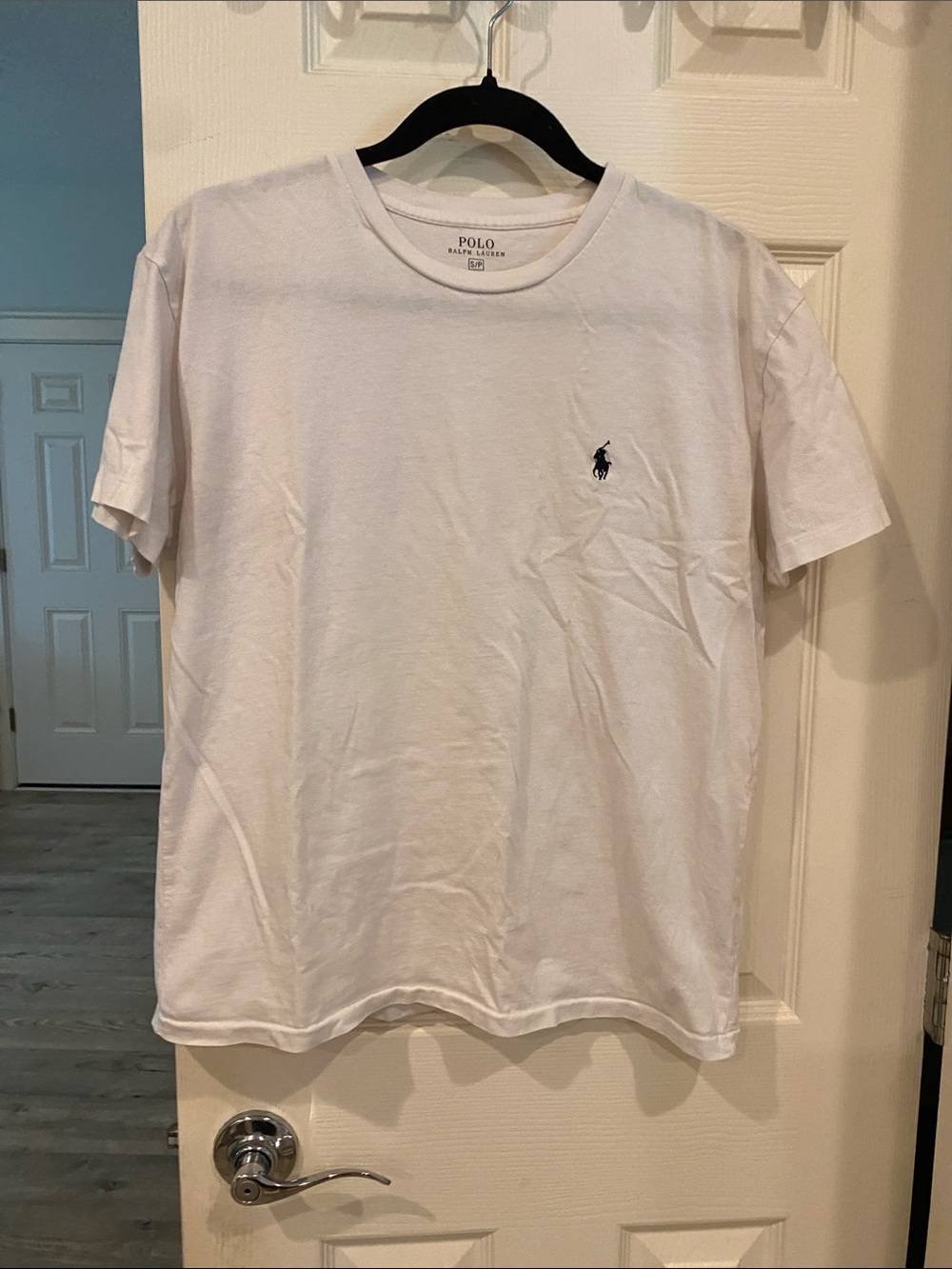 Polo by Ralph Lauren White Short-Sleeve Crew with Navy Pony